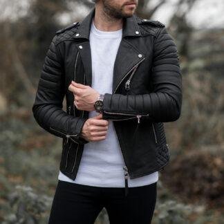 Men’s Boda Skins Kay Michaels Leather Biker Jacket