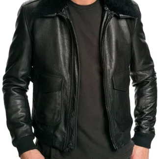 Men’s Distressed Motorcycle Leather Jacket