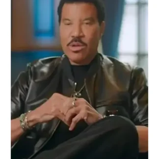 Unisex American Idol 2026 Lionel Richie Black Leather Bomber Jacket