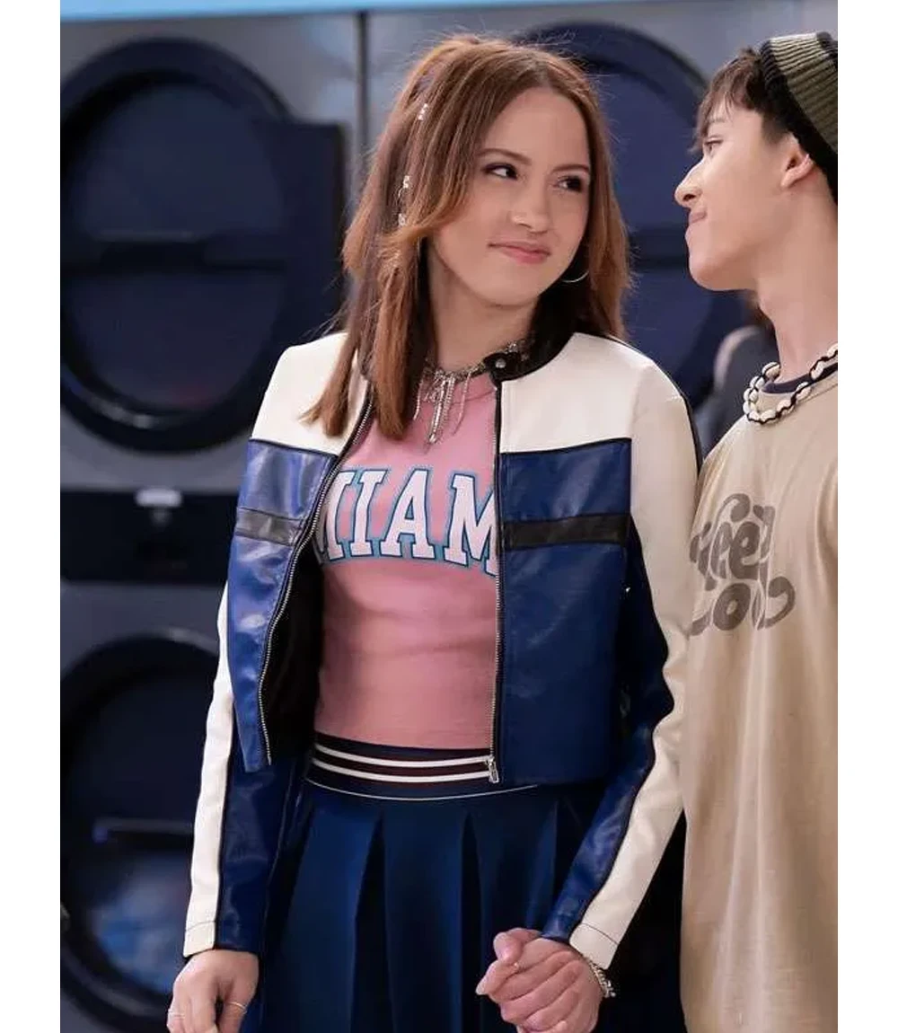 Unisex Carmen B. Sanchez Electric Bloom 2025 Jade Castillo Moto Leather Jacket