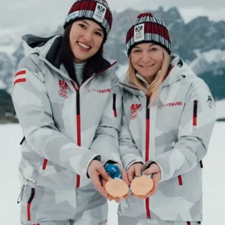 Unisex Milano Cortina 2026 Winter Olympics Opening Ceremony Team Austria Grey Hooded Jacket