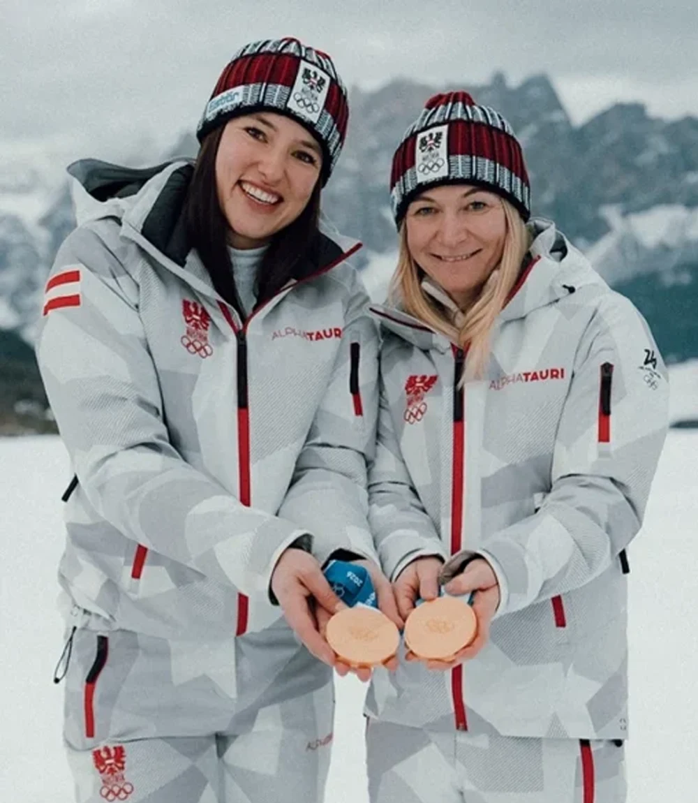 Unisex Milano Cortina 2026 Winter Olympics Opening Ceremony Team Austria Grey Hooded Jacket