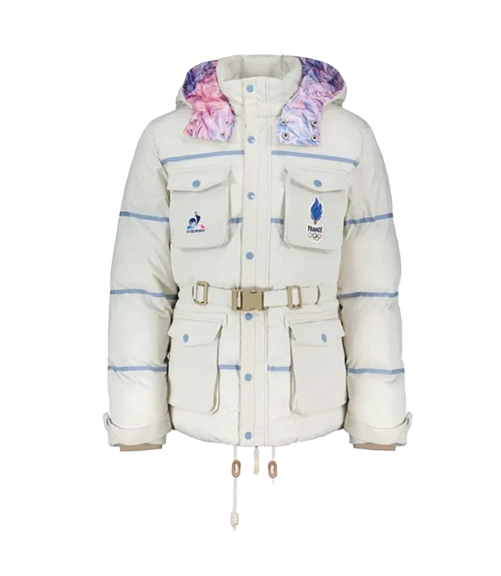 Milano Cortina 2026 Winter Olympics Opening Ceremony Team France Le Coq Sportif Saharan Hooded Puffer Jacket