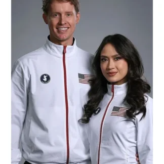 Unisex Milano Cortina 2026 Winter Olympics Save The Duck Team USA White Jacket